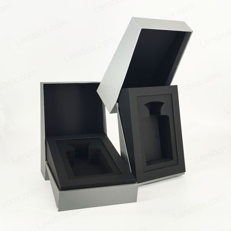 Luxury Gold Foil Perfume Box with EVA Foam Tray and Elegant Lid Base HP025