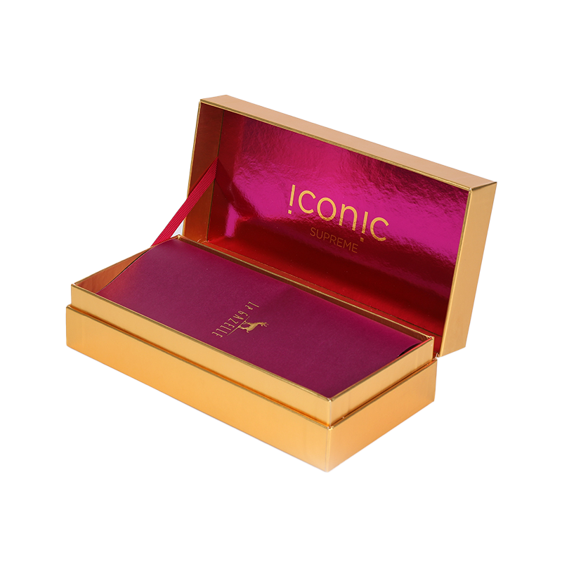 Graining Customized Gold Hot Stamping Radiant Flair Perfume Box