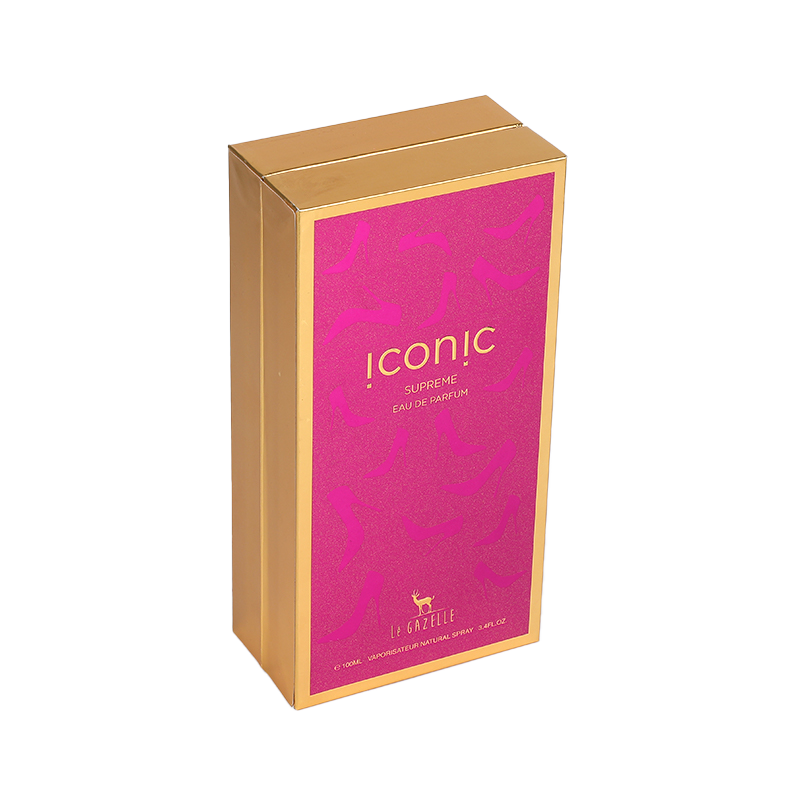 Graining Customized Gold Hot Stamping Radiant Flair Perfume Box