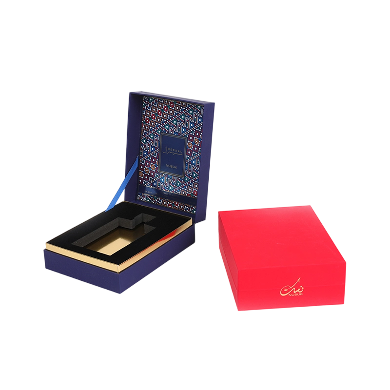 UV Gold Hot Stamping Graining Azure Fantasy Perfume Box