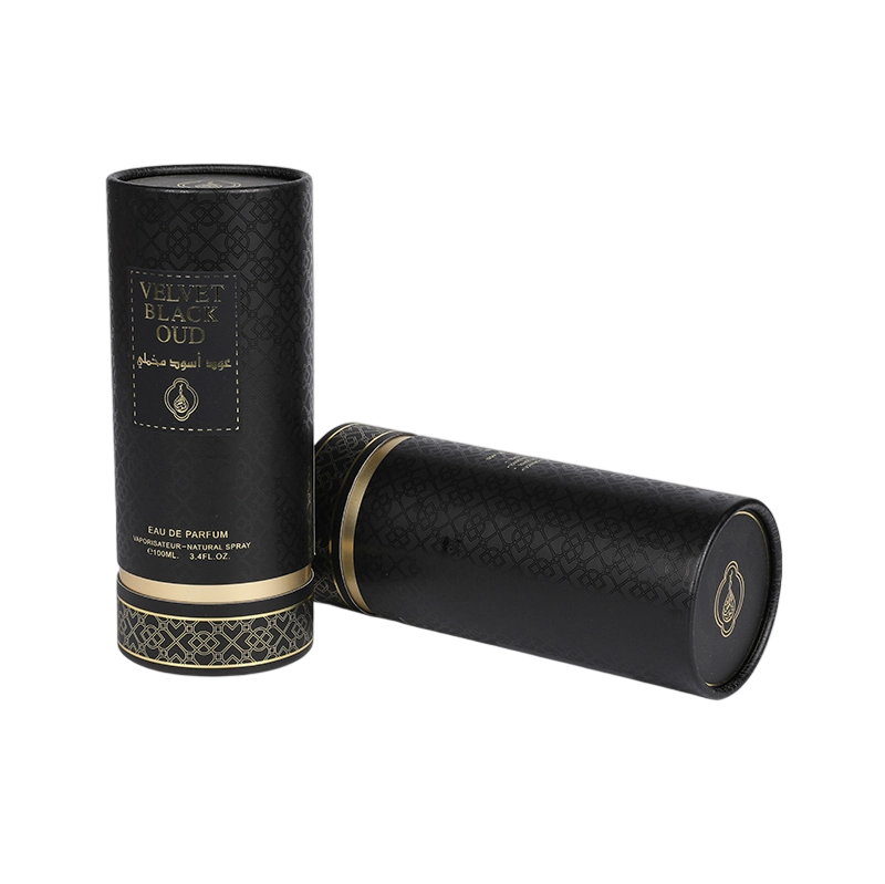 Black Mystic Cylinder Paper Can