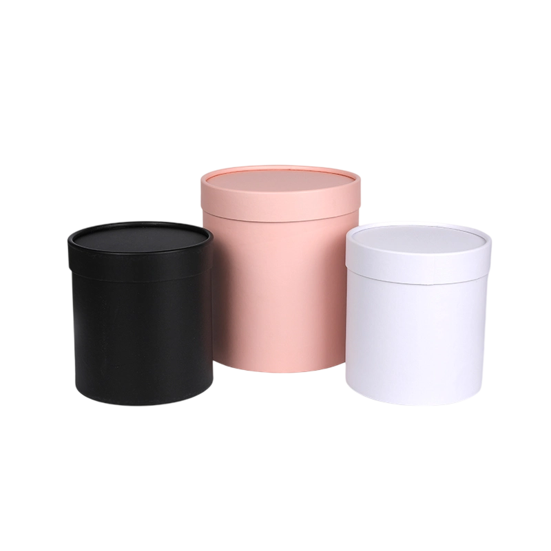 Modern Grace Elegant Paper Cylinder with Durable 10mm Grey Board Tube Box