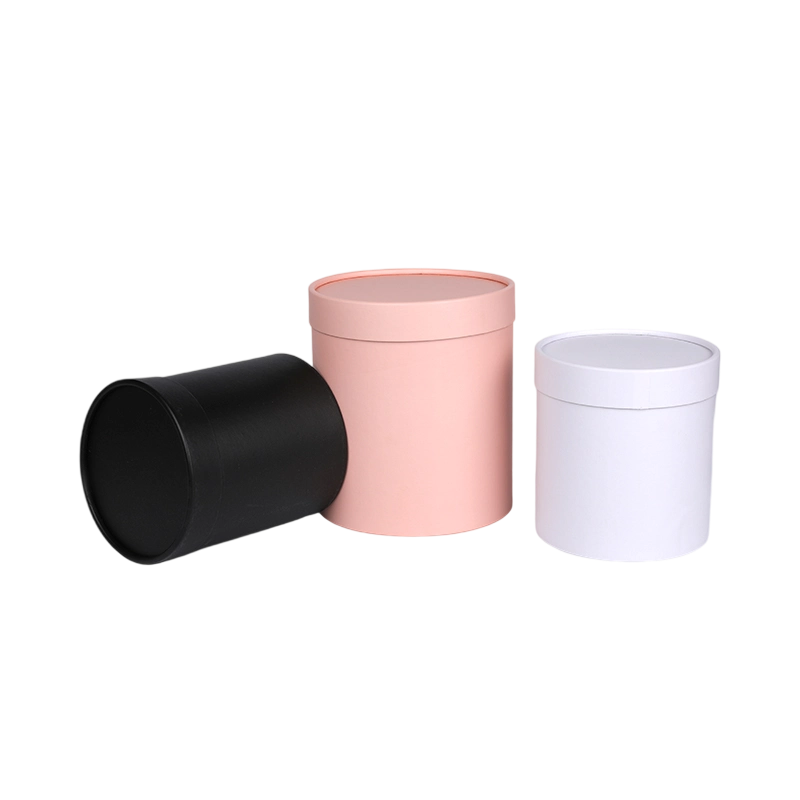 Modern Grace Elegant Paper Cylinder with Durable 10mm Grey Board Tube Box