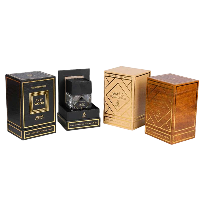 Perfume Box Made Of Imitation Wood Grain Paper