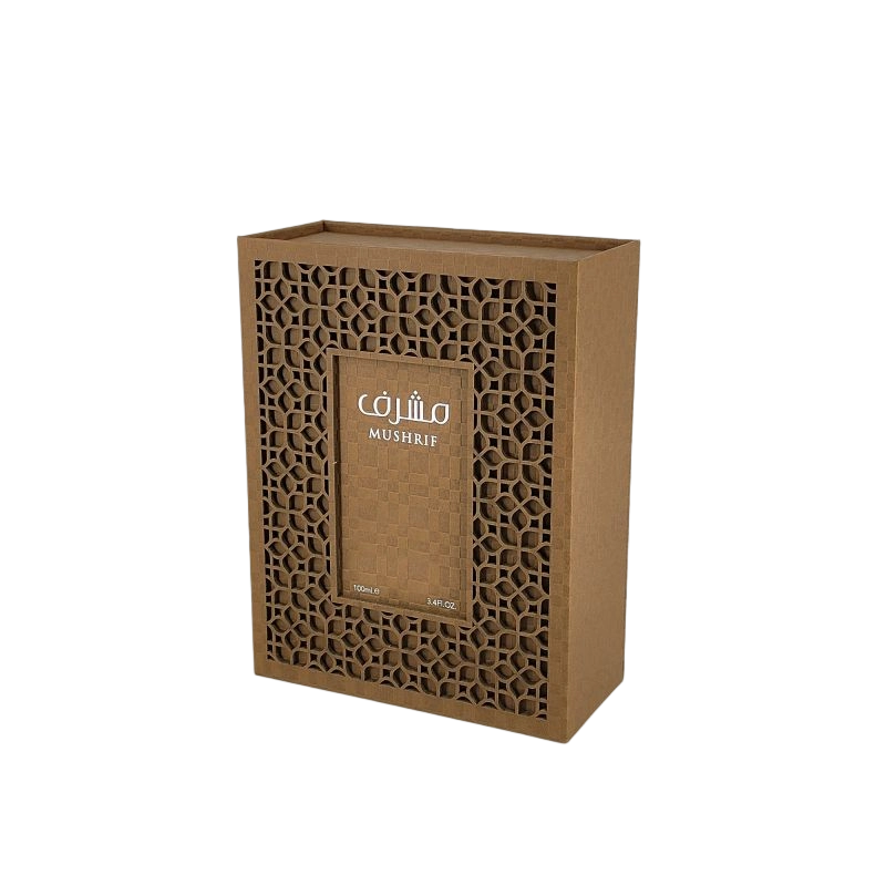 Gold Foil Embossed Perfume Box with Rigid Lid and EVA Insert HP001