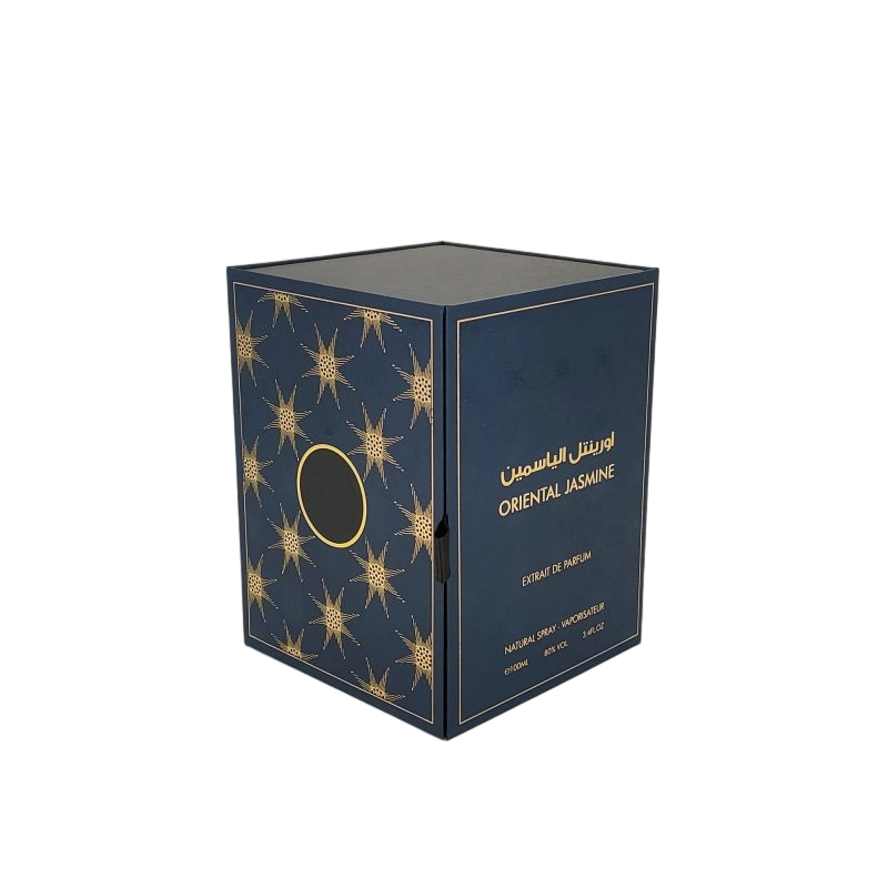 Luxury Rigid Perfume Box with Custom Gold Foil Logo and Elegant EVA Tray HP002