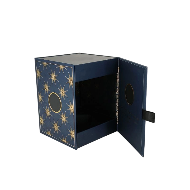 Luxury Rigid Perfume Box with Custom Gold Foil Logo and Elegant EVA Tray HP002
