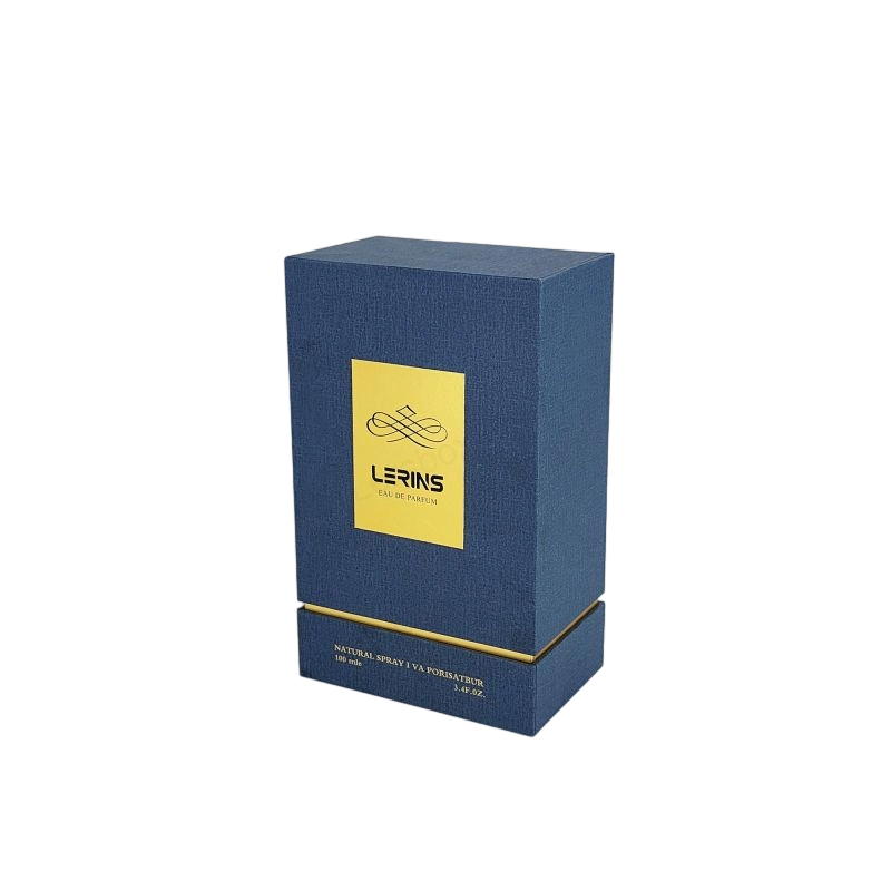Gold Foil Logo Rigid Perfume Packaging with Premium EVA Tray Interior HP004