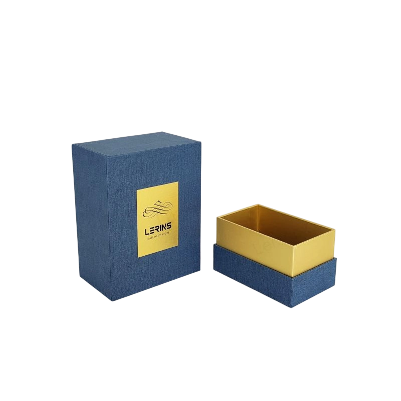Gold Foil Logo Rigid Perfume Packaging with Premium EVA Tray Interior HP004