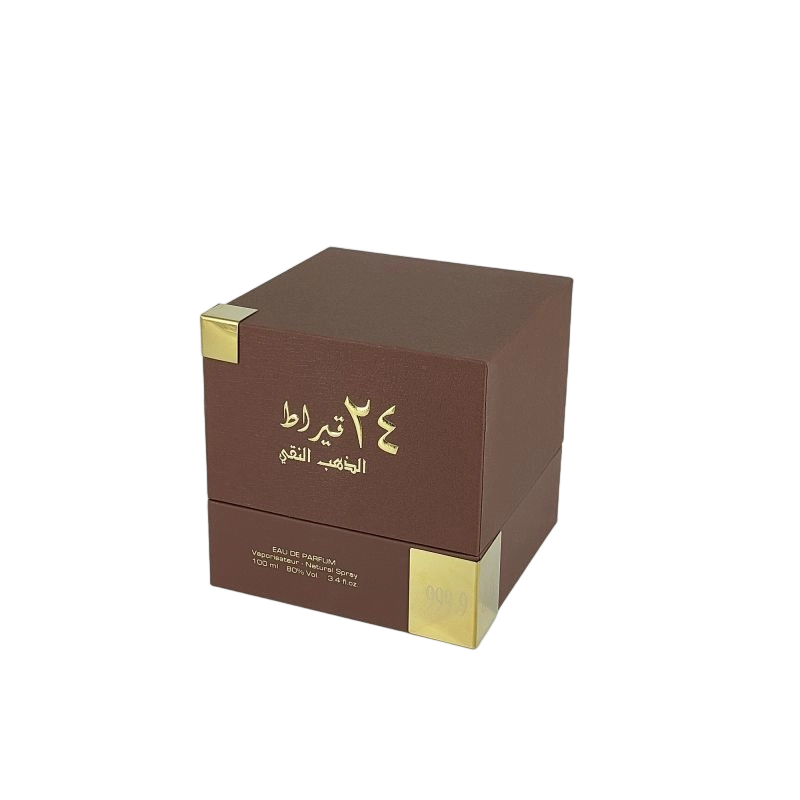 Premium Rigid Perfume Box with Gold Foil Logo and Handmade EVA Tray HP006