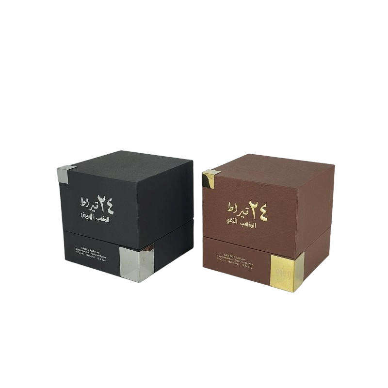 Premium Rigid Perfume Box with Gold Foil Logo and Handmade EVA Tray HP006