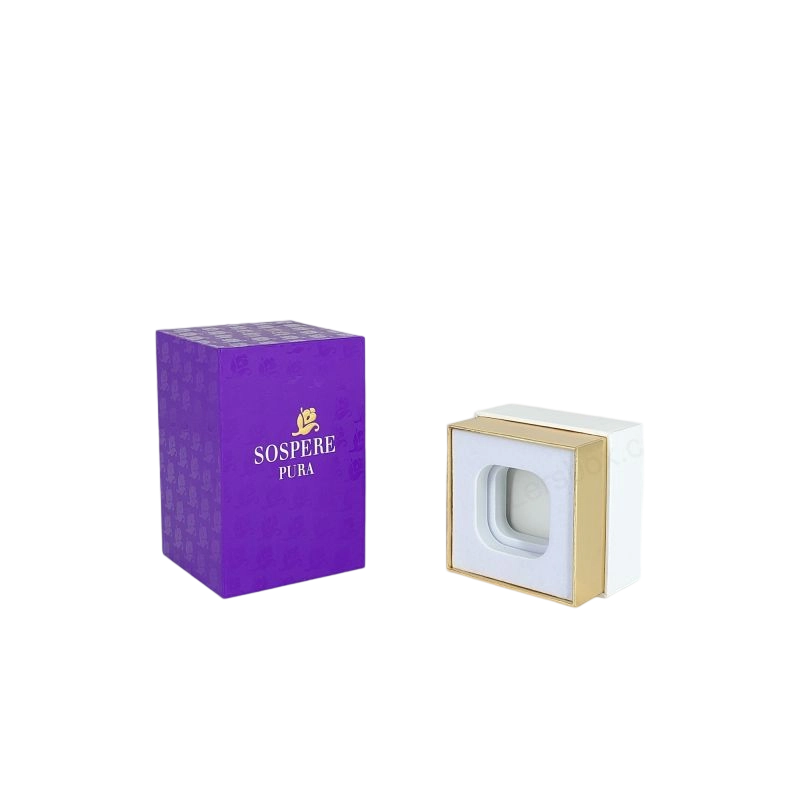 Premium Rigid Perfume Box with Gold Foil Logo and Handmade EVA Tray HP006
