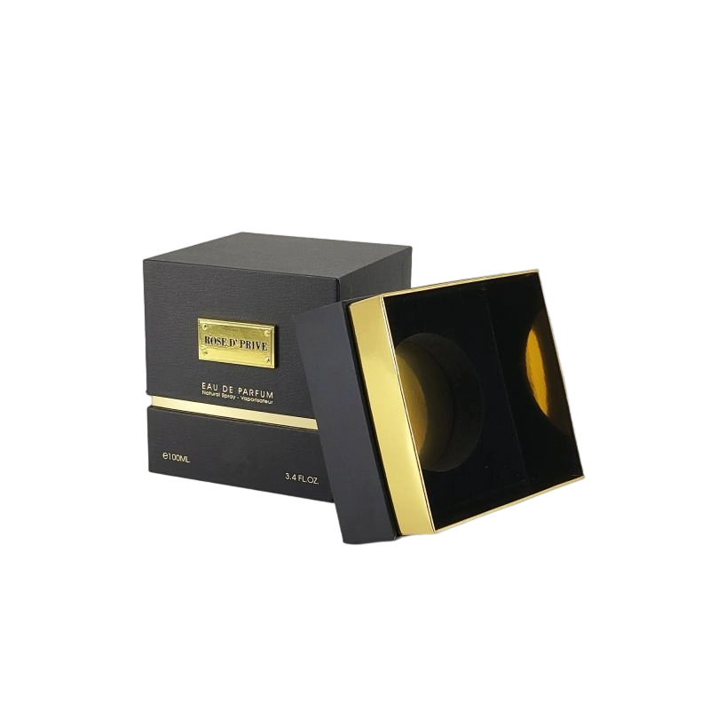 Luxury Gold Foil Perfume Box with EVA Foam Liner and Rigid Base Construction HP007