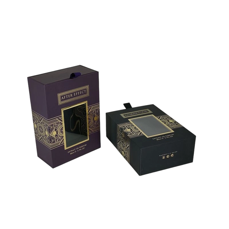 Luxury Gold Foil Perfume Box with EVA Foam Liner and Rigid Base Construction HP007