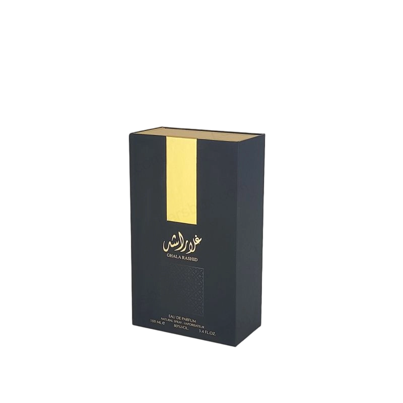 Gold Foil Perfume Packaging with Rigid Lid and EVA Foam Tray for Fragrance Display HP011