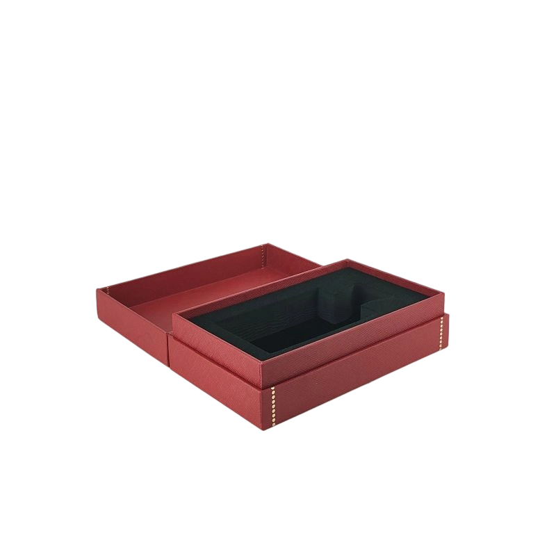 High-End Rigid Perfume Box with Gold Foil Detail and EVA Insert Cushion HP010