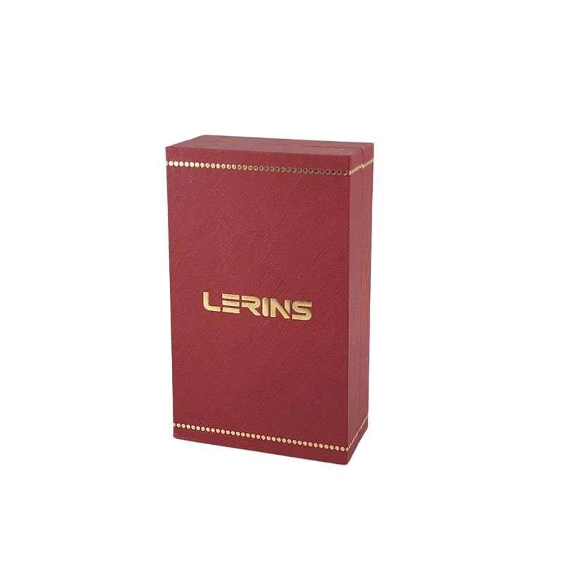 High-End Rigid Perfume Box with Gold Foil Detail and EVA Insert Cushion HP010