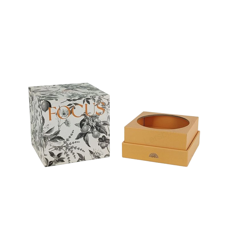 Embossed Gold Foil Perfume Gift Box with Rigid Structure and EVA Tray HP009