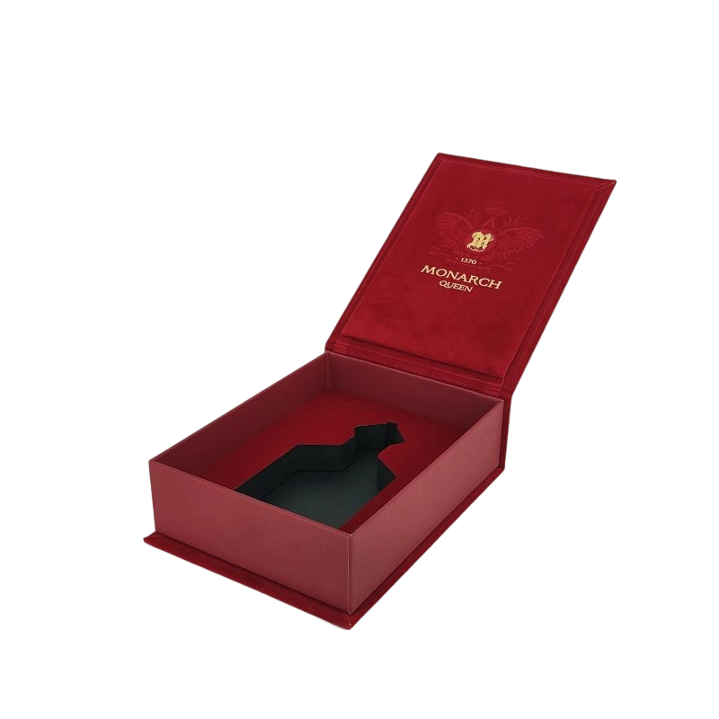 High-End Rigid Perfume Box with Gold Foil Detail and EVA Insert Cushion HP010