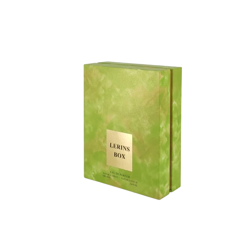 Stylish Gold Foil Perfume Box with EVA Tray for Fragrance Display and Rigid Lid Base HP020