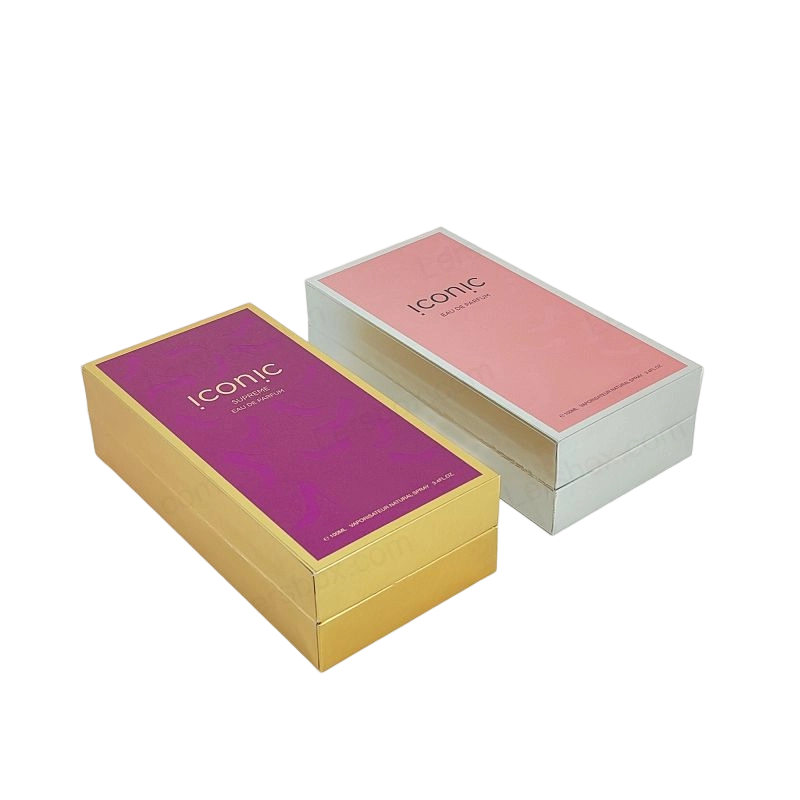 Elegant Gold Foil Stamped Perfume Box with EVA Tray and Handcrafted Rigid Design HP014