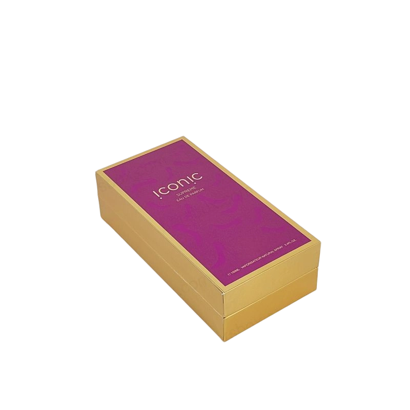 Elegant Gold Foil Stamped Perfume Box with EVA Tray and Handcrafted Rigid Design HP014