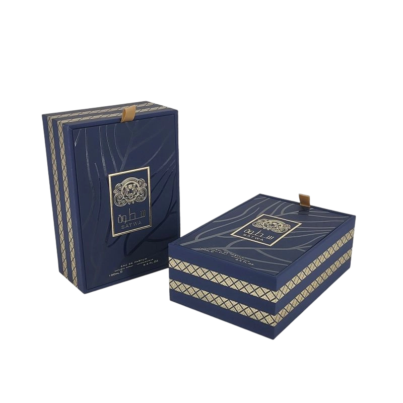 Luxury Perfume Box with Custom Gold Foil Embossing and EVA Tray for Added Protection HP018