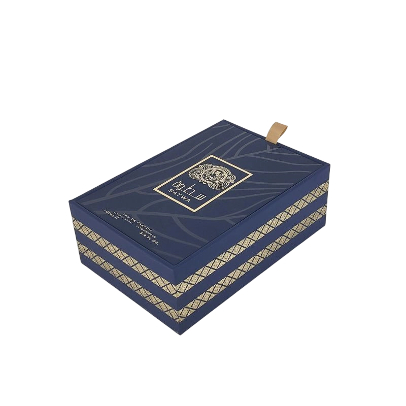Luxury Perfume Box with Custom Gold Foil Embossing and EVA Tray for Added Protection HP018