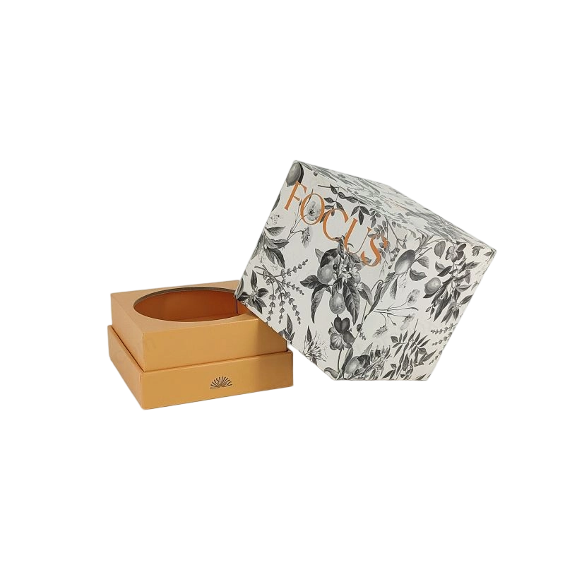 Gold Foil Perfume Box with EVA Foam Tray and Sturdy Handcrafted Design HP022