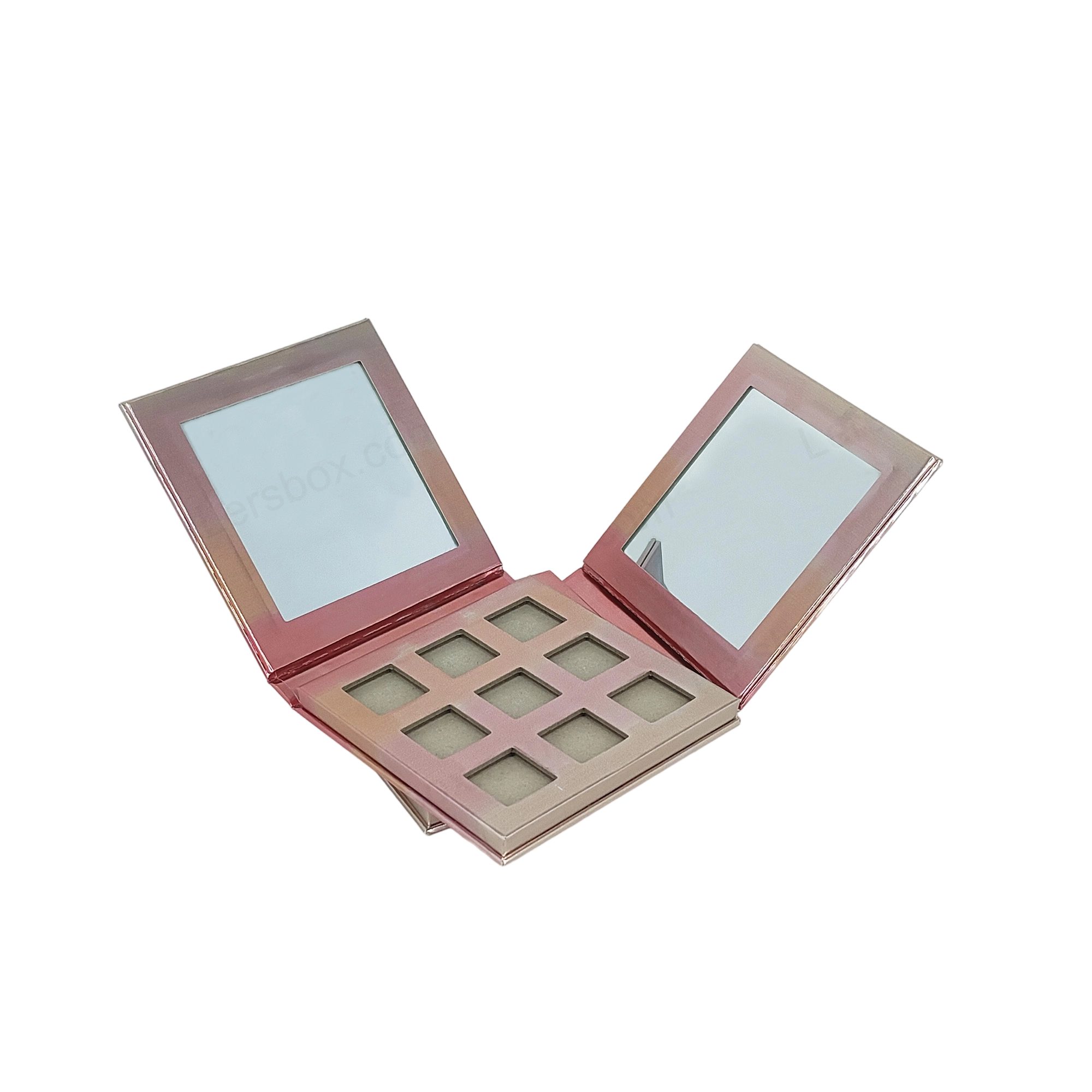 Custom Logo Cosmetics Pan Pink Contour Blush Pressed Powder Vegan Makeup Maquillaje Private Label Blush Palette Paper Palette003