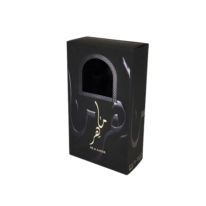 Handmade Perfume Box with Gold Foil Embossing, EVA Tray, and Rigid Construction HP027