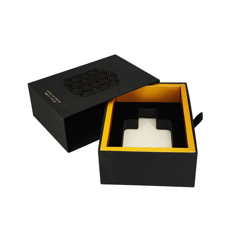 Premium Perfume Box with Custom Gold Foil, EVA Tray, and Rigid Lid for Protection HP033
