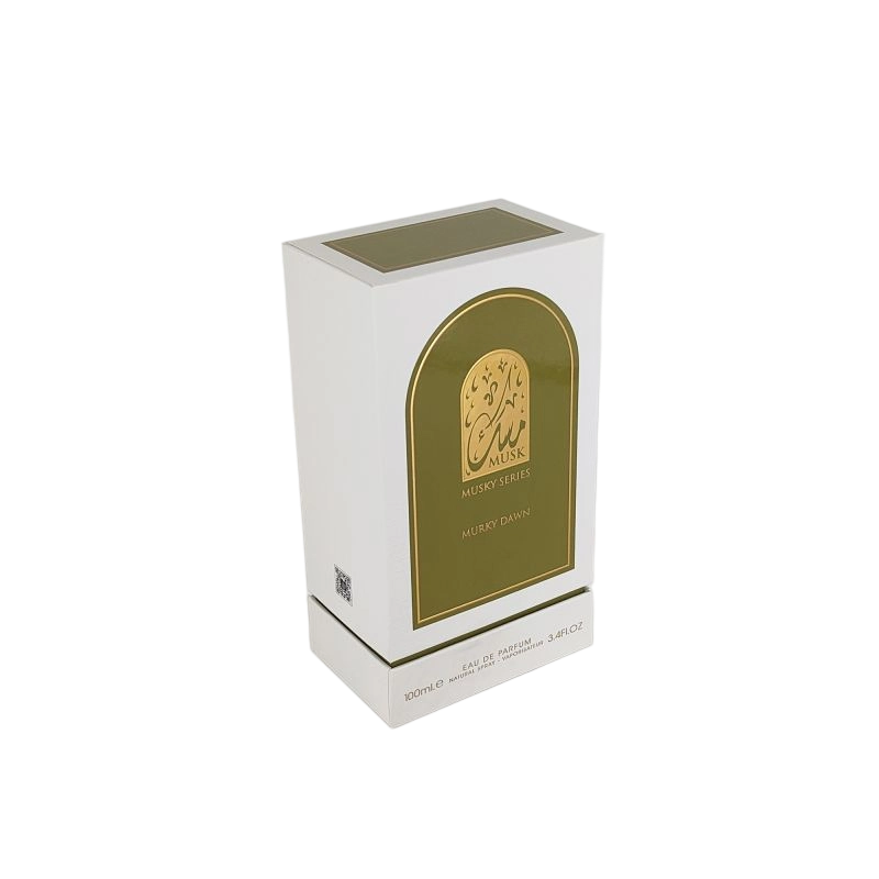 Gold Foil Embossed Perfume Box with EVA Tray, Rigid Base, and Sleek Lid Design HP031