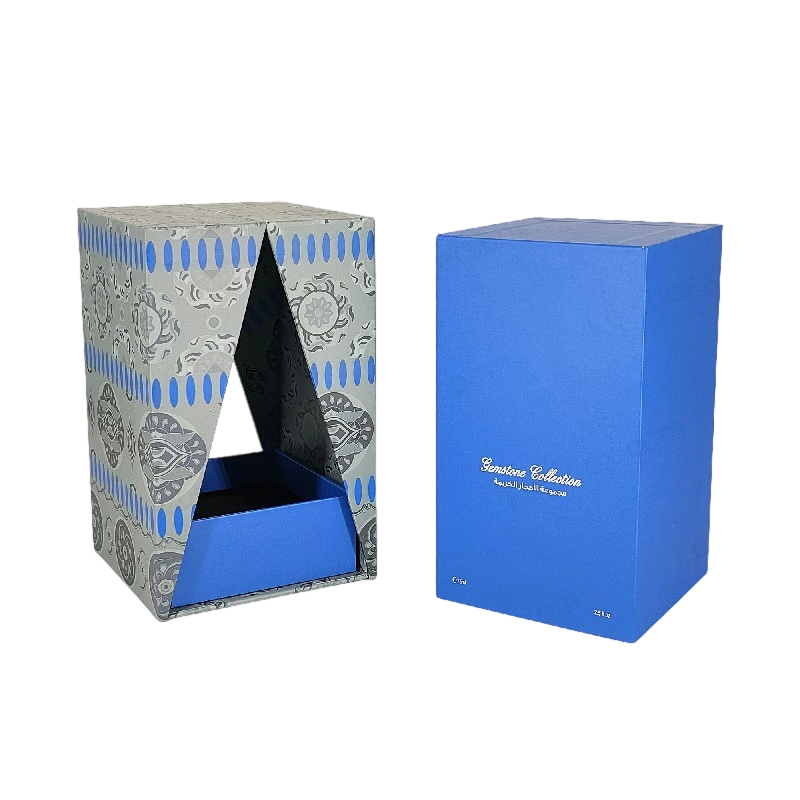 Premium Gold Foil Perfume Box with EVA Foam Tray and Sturdy Lid and Base Design HP029