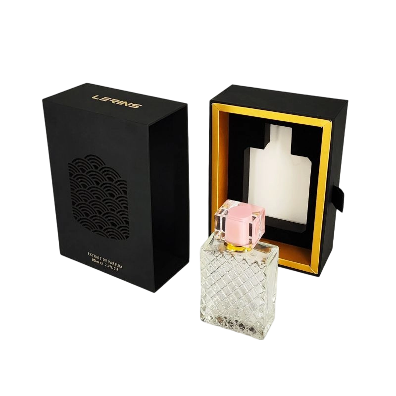 Premium Perfume Box with Custom Gold Foil, EVA Tray, and Rigid Lid for Protection HP033