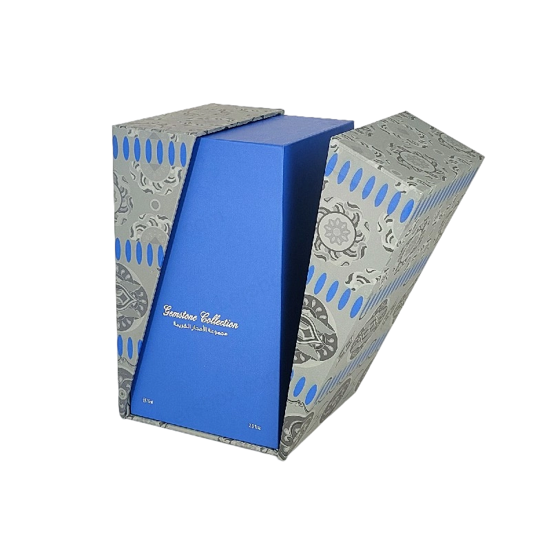Premium Gold Foil Perfume Box with EVA Foam Tray and Sturdy Lid and Base Design HP029