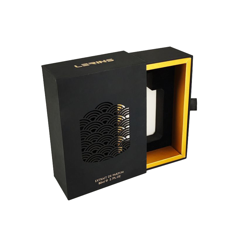 Premium Perfume Box with Custom Gold Foil, EVA Tray, and Rigid Lid for Protection HP033
