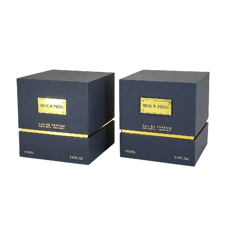 Luxury Gold Foil Perfume Packaging with Handcrafted Rigid Structure and EVA Tray Insert HP030 Perfume Box