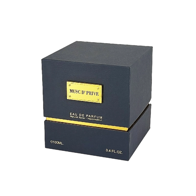 Luxury Gold Foil Perfume Packaging with Handcrafted Rigid Structure and EVA Tray Insert HP030 Perfume Box