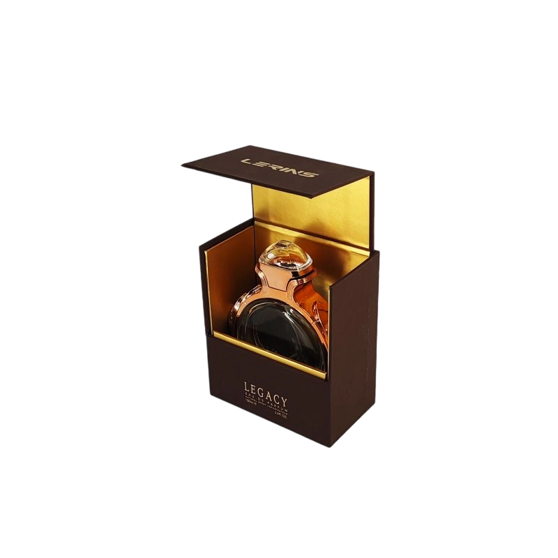 Luxury Perfume Packaging with Gold Foil Detail, EVA Tray, and Sturdy Rigid Structure HP035